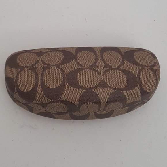 Coach Signature Clam Shell Sunglasses Glasses Hard Case Holder. - Picture 1 of 7